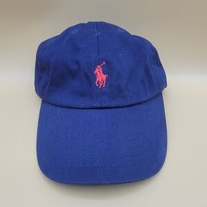 Polo Ralph Lauren Toddler's Strapback Hat Cap Blue Red Pony Size 2T-4T Preppy